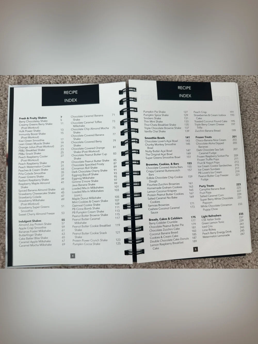 Clean Simple Eats & Treats Spiral Recipe cookbooks set of 2  - White Covers